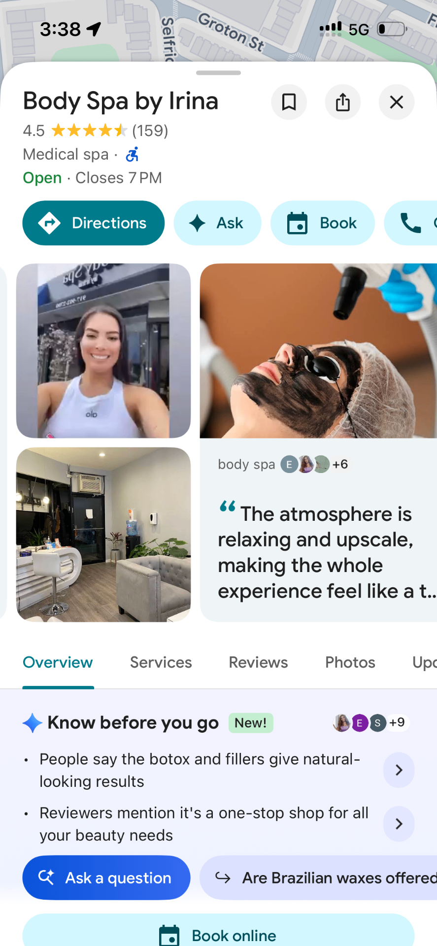 Google reviews, 4.5 stars from 156 clients